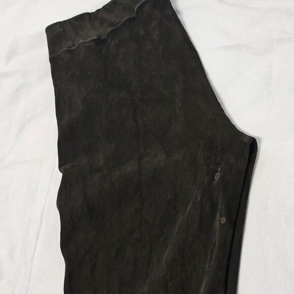 Jil Sander Women Skinny Ankle Pants Size 40 Black Ante Lamb Leather check flaw - Picture 14 of 16